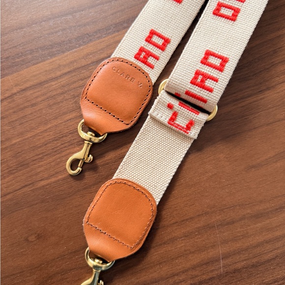 Clare V Ciao Crossbody Strap in Natural/Poppy - Picture 2 of 6